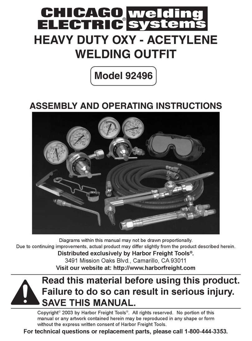 Chicago Electric 92496 Assembly and Assembly and operating instructions