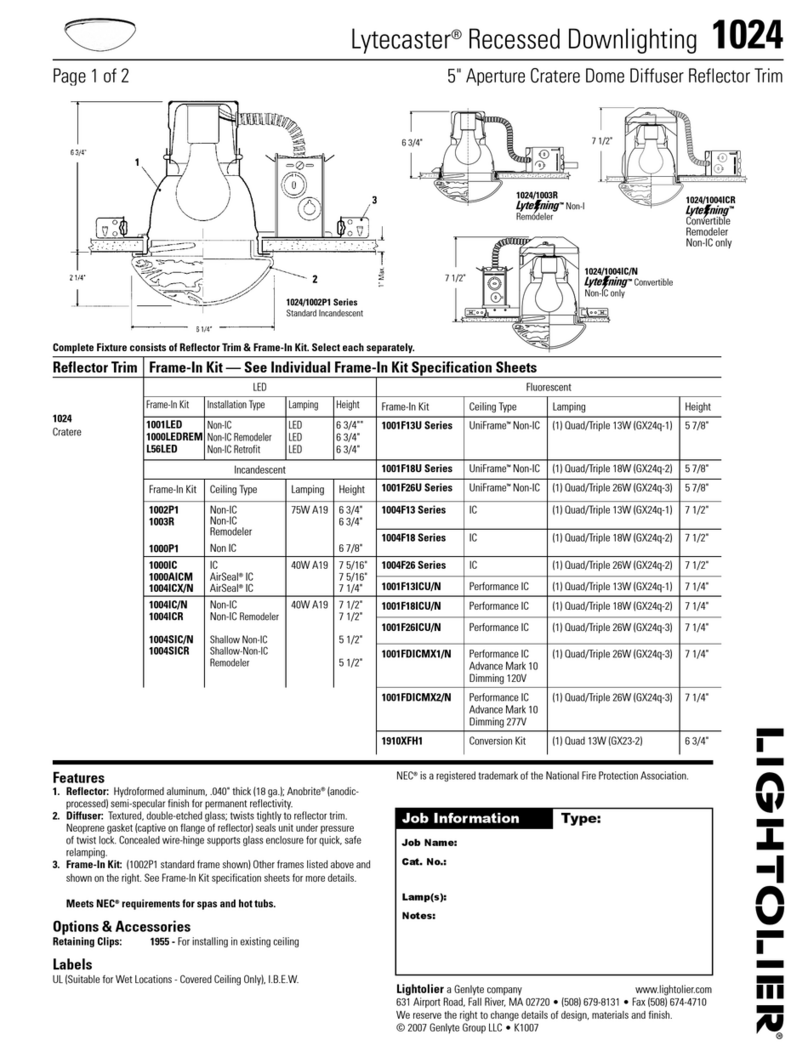 Lightolier Lytecaster 1024 specification