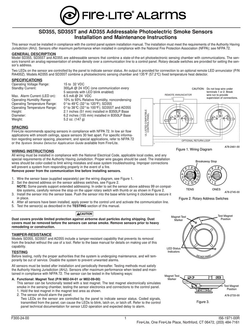 Fire-Lite AD355 Installation and maintenance instructions