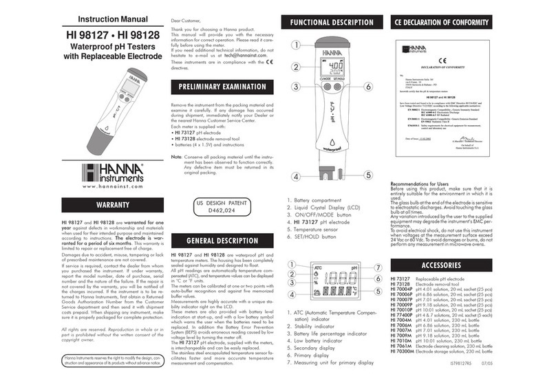 Hanna Instruments HI 98127 User manual