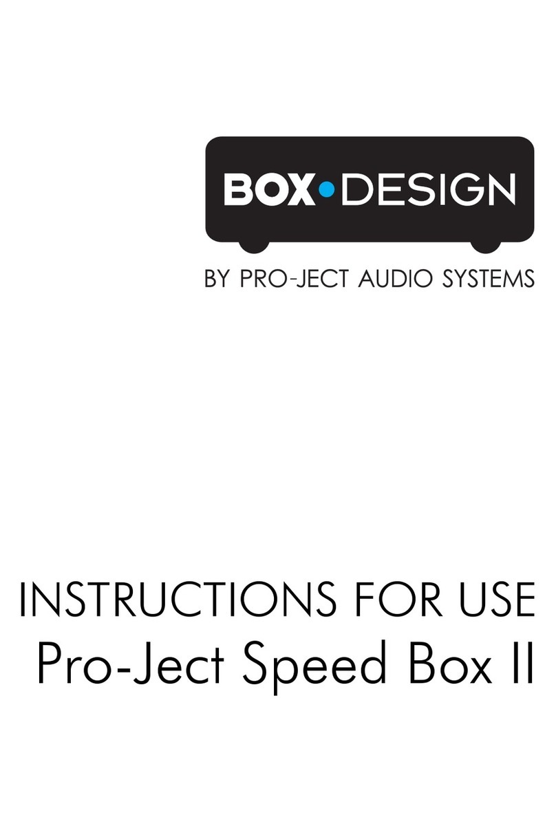 Pro-Ject Audio Systems Speed Box II User manual Pro-Ject Audio Systems Speed Box II User manual