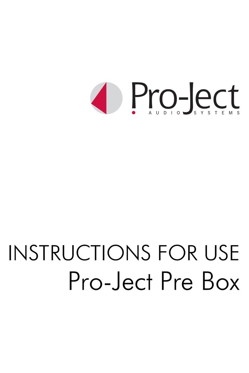 Pro-Ject Audio Systems Pre Box User manual Pro-Ject Audio Systems Pre Box User manual