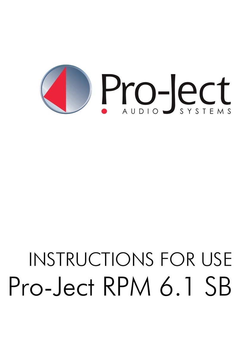 Pro-Ject Audio Systems RPM 6.1 SB SuperPack User manual