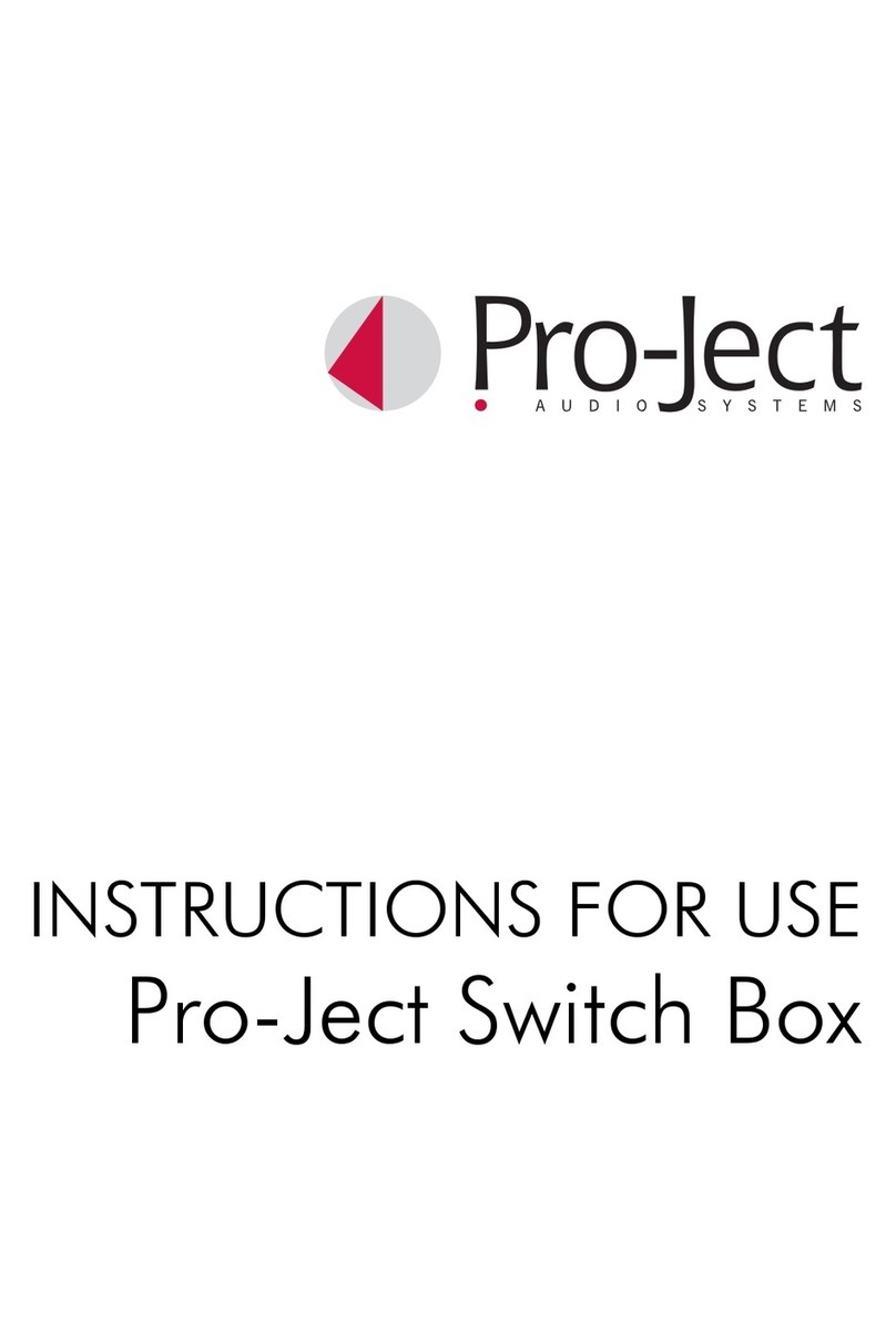 Pro-Ject Audio Systems Switch Box Instructions for use