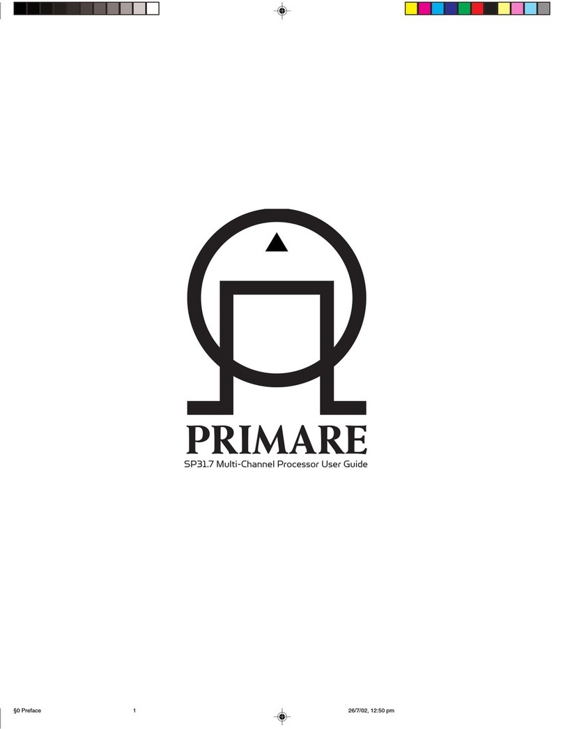 Primare SP31.7 User manual
