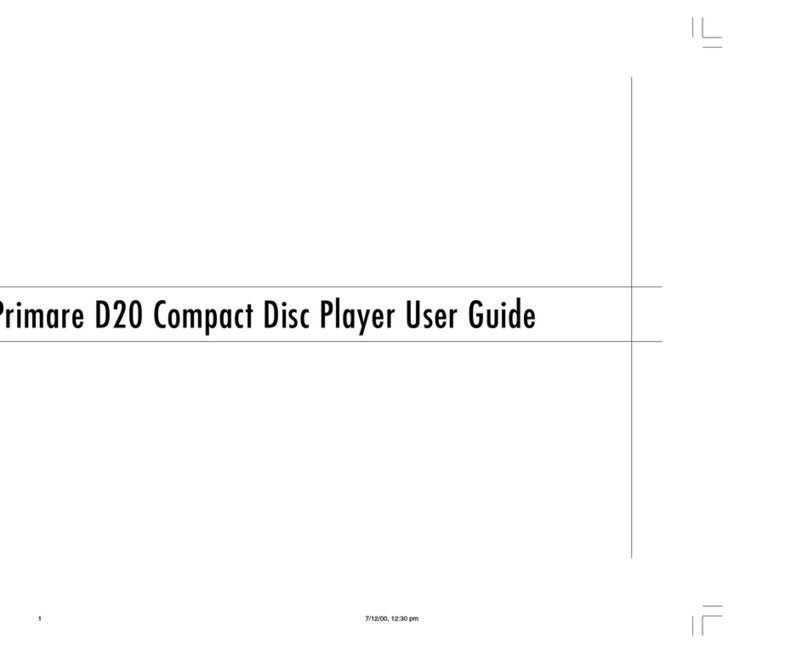 Primare D20 user guide