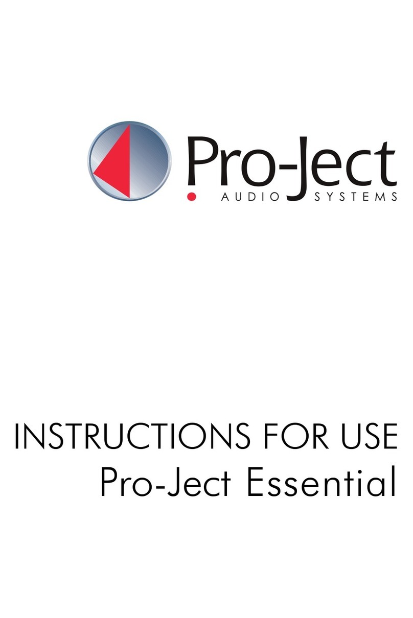 Pro-Ject Audio Systems Essential Instructions for use