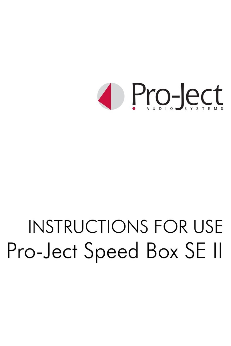 Pro-Ject Audio Systems Speed Box SE II User manual Pro-Ject Audio Systems Speed Box SE II User manual