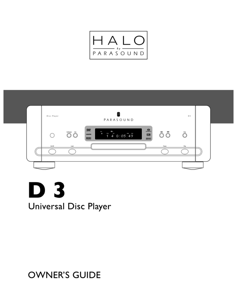 Parasound Halo D 3 owner's guide