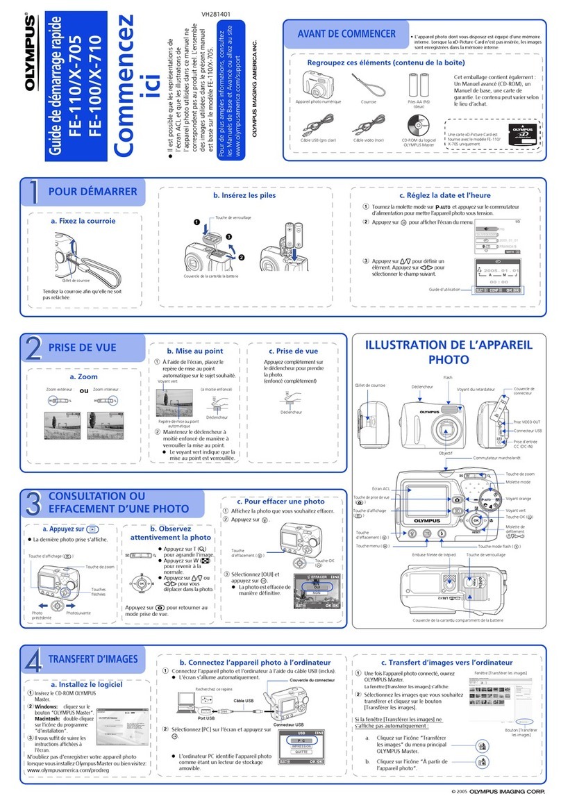 Olympus FE-110/X-705 Quick start guide