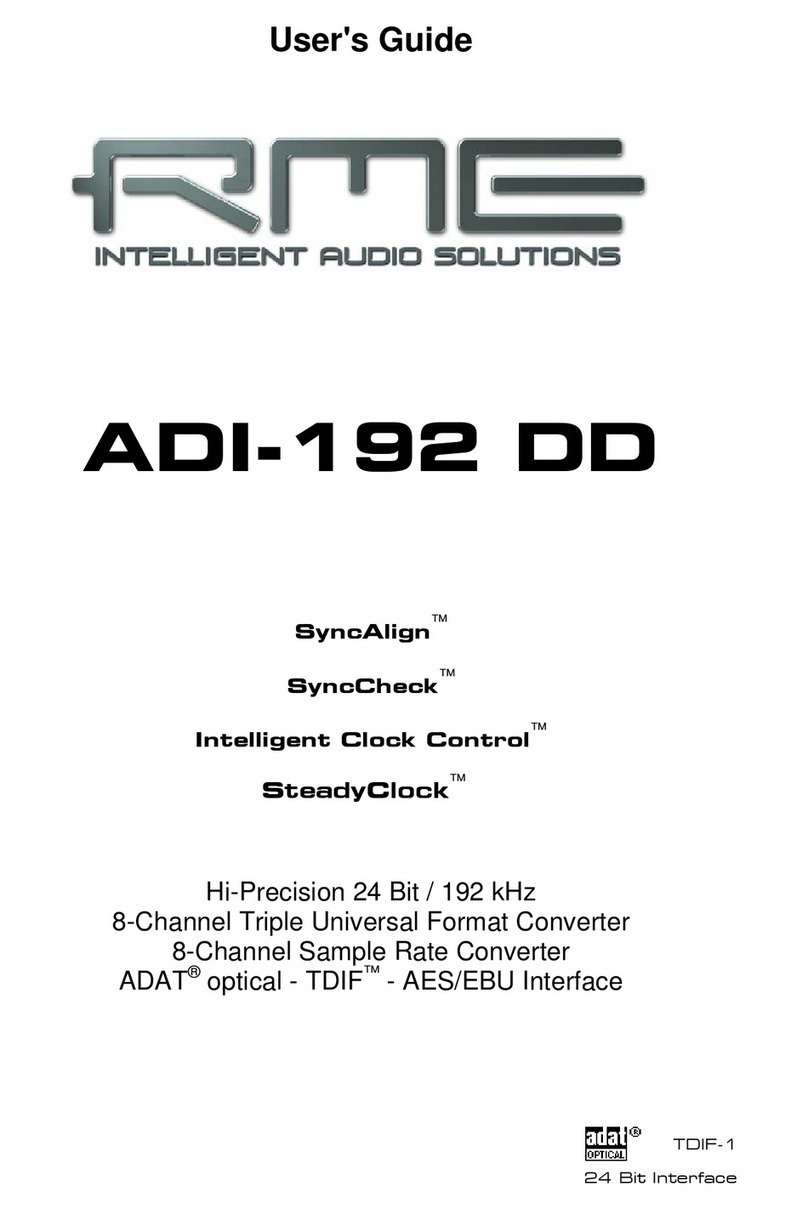 RME Audio ADI-192 DD user guide