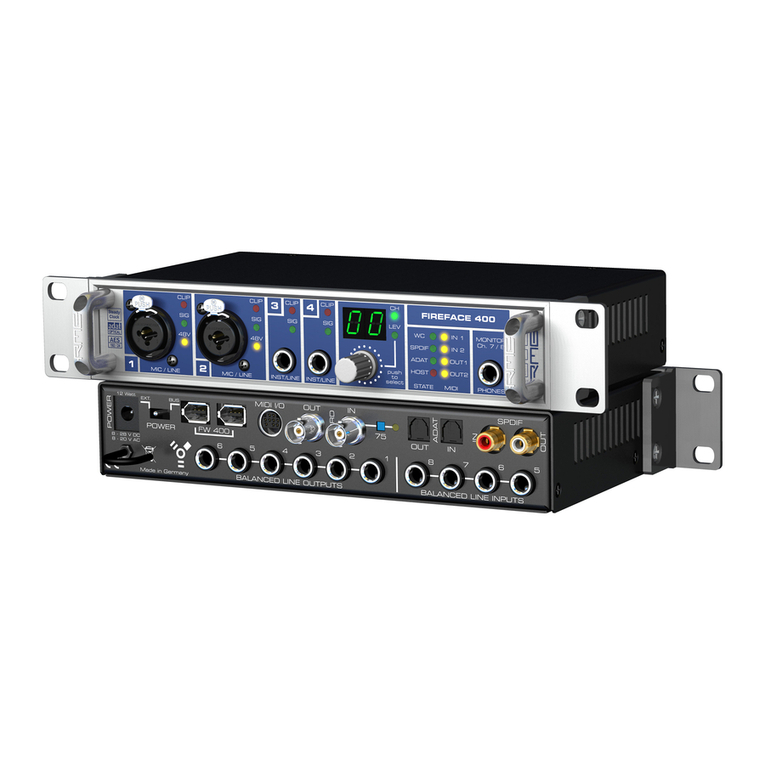 RME Audio Fireface 400 user guide