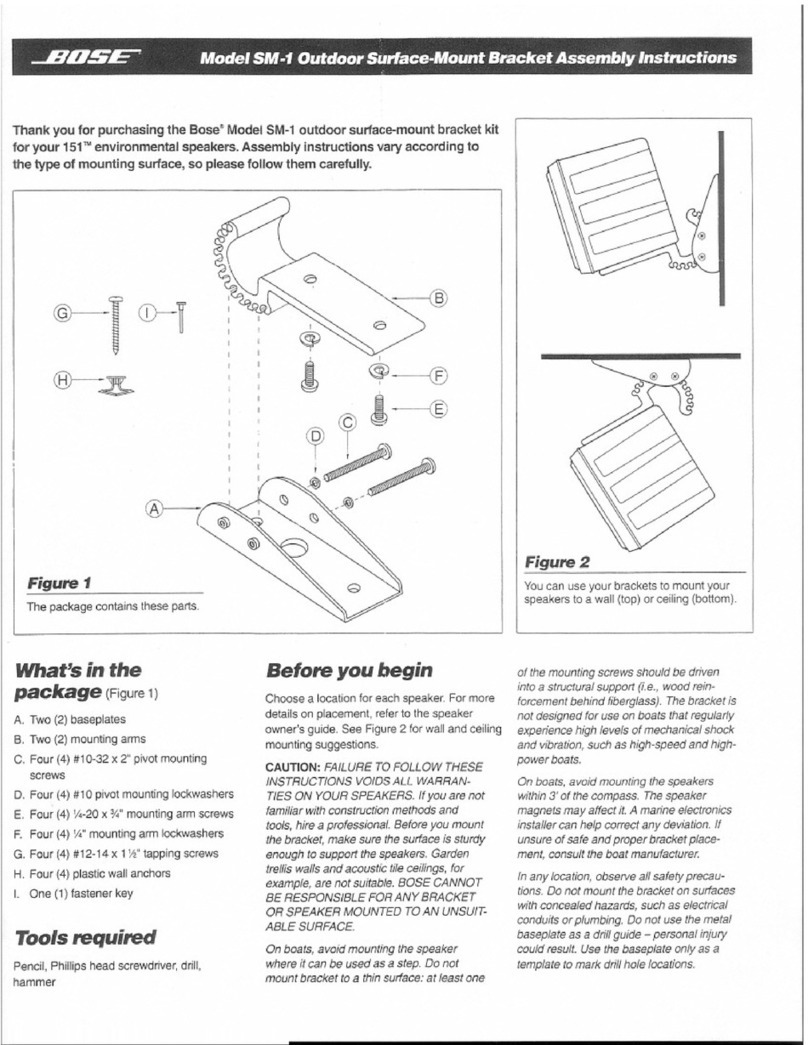 Bose SM-1 Assembly instructions