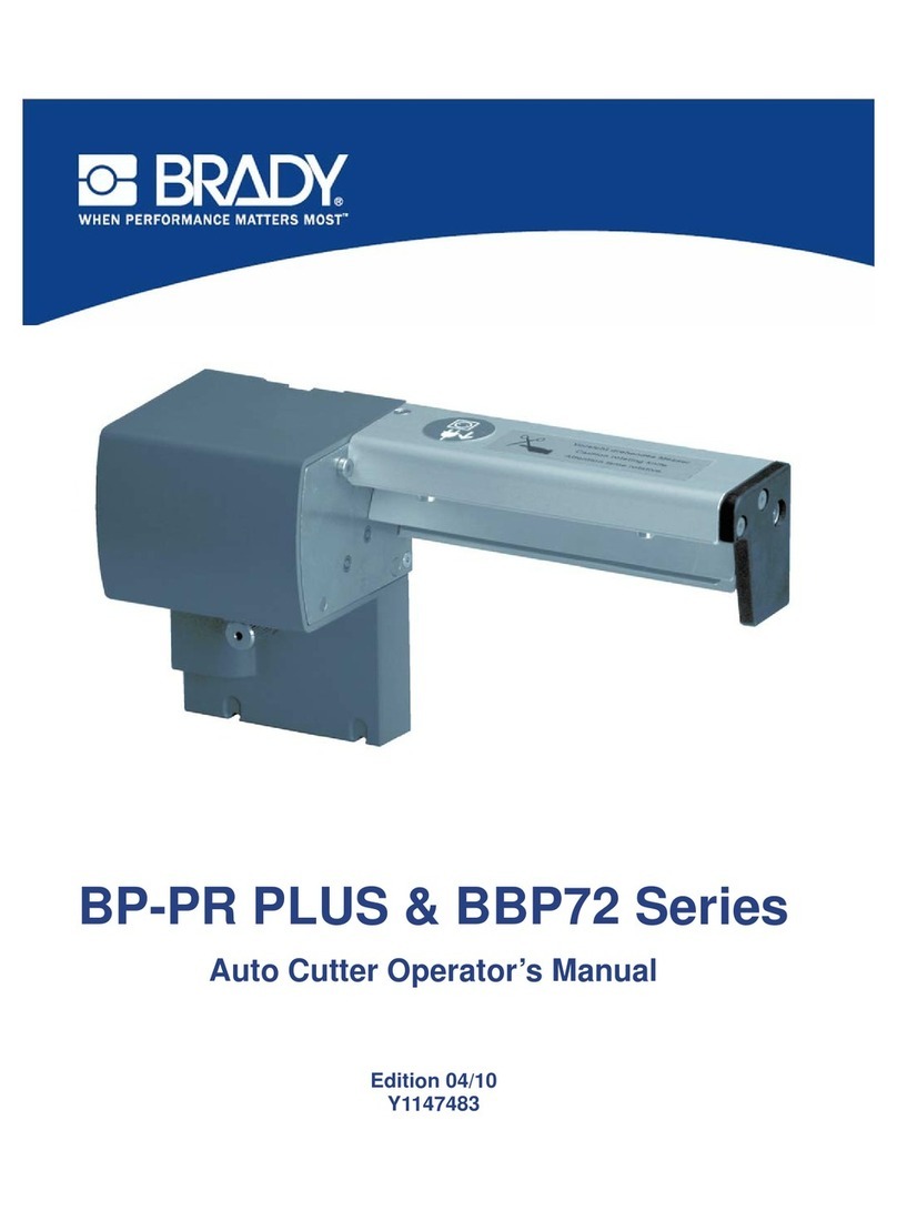 Brady BP-PR PLUS Series Operator's manual