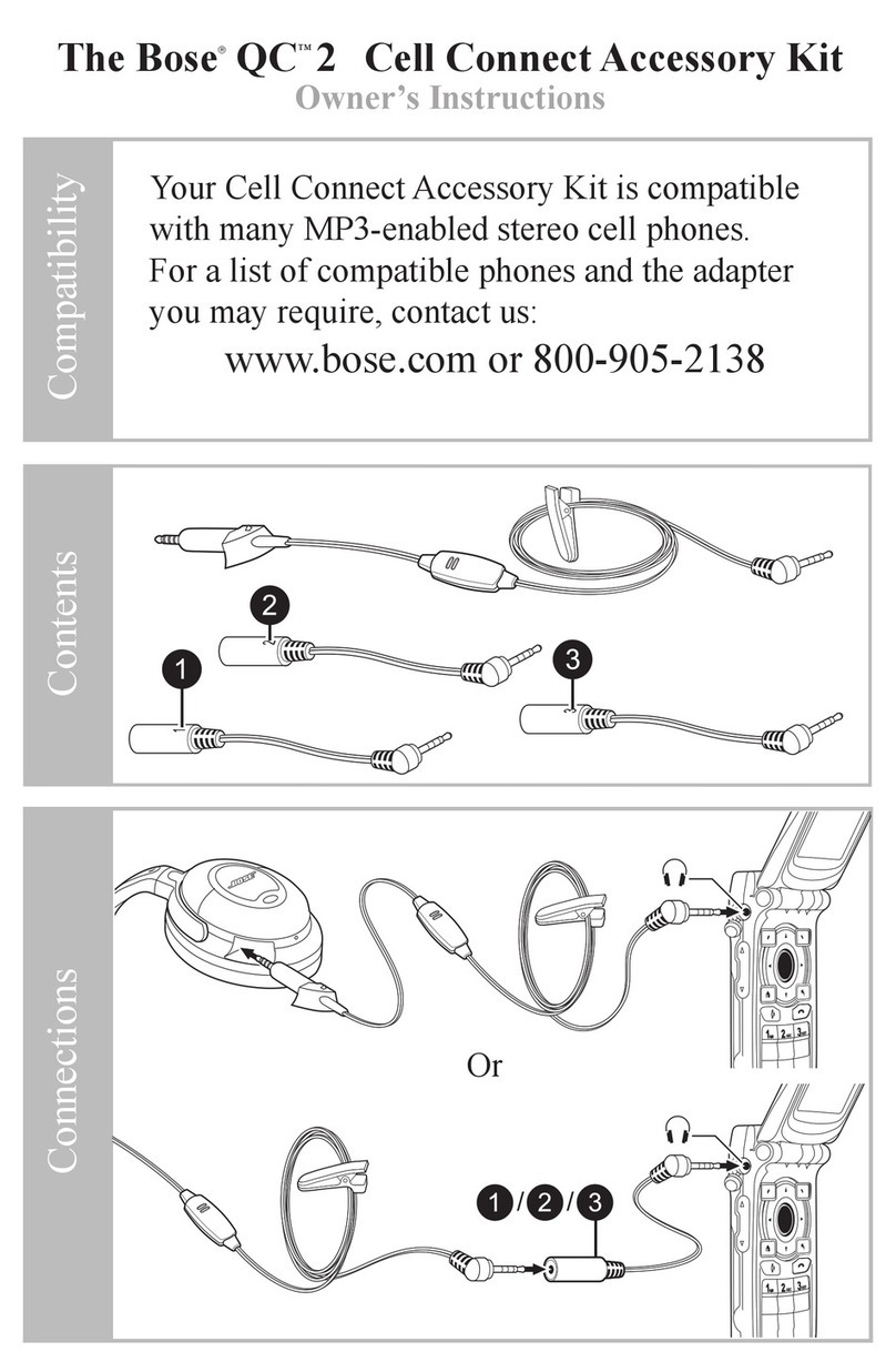 Bose QC 2 Owner's instructions
