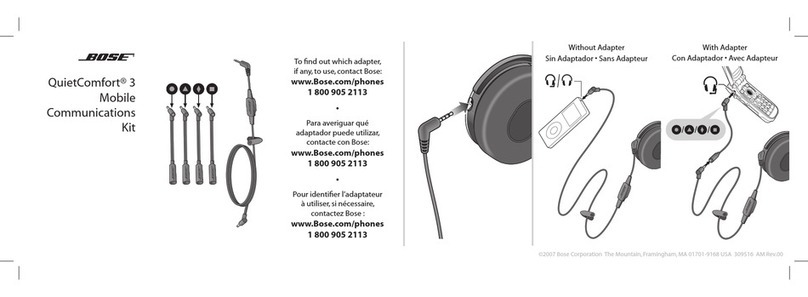 Bose QuietComfort 3 owner's guide