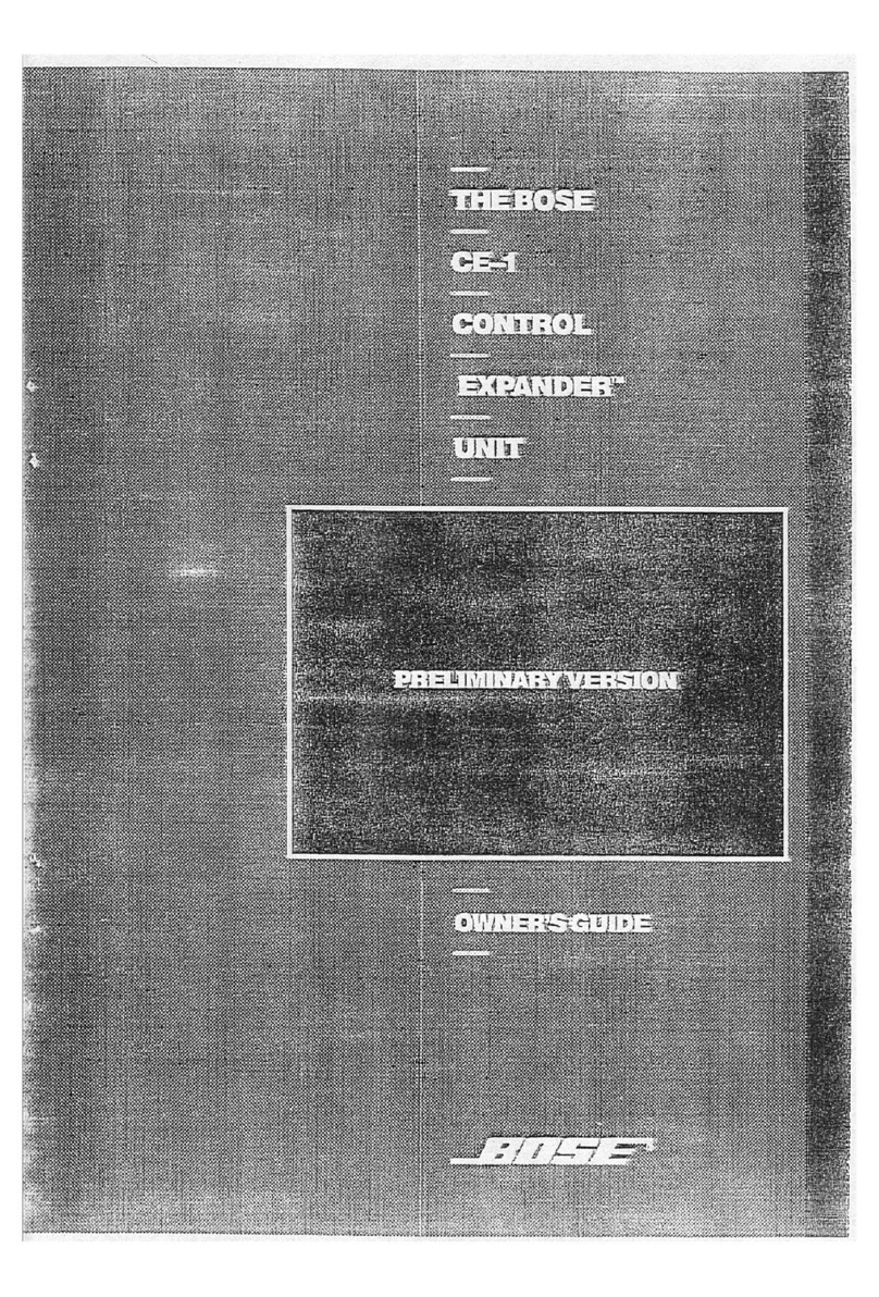 Bose CE-1 CONTROL EXPANDER UNIT owner's guide