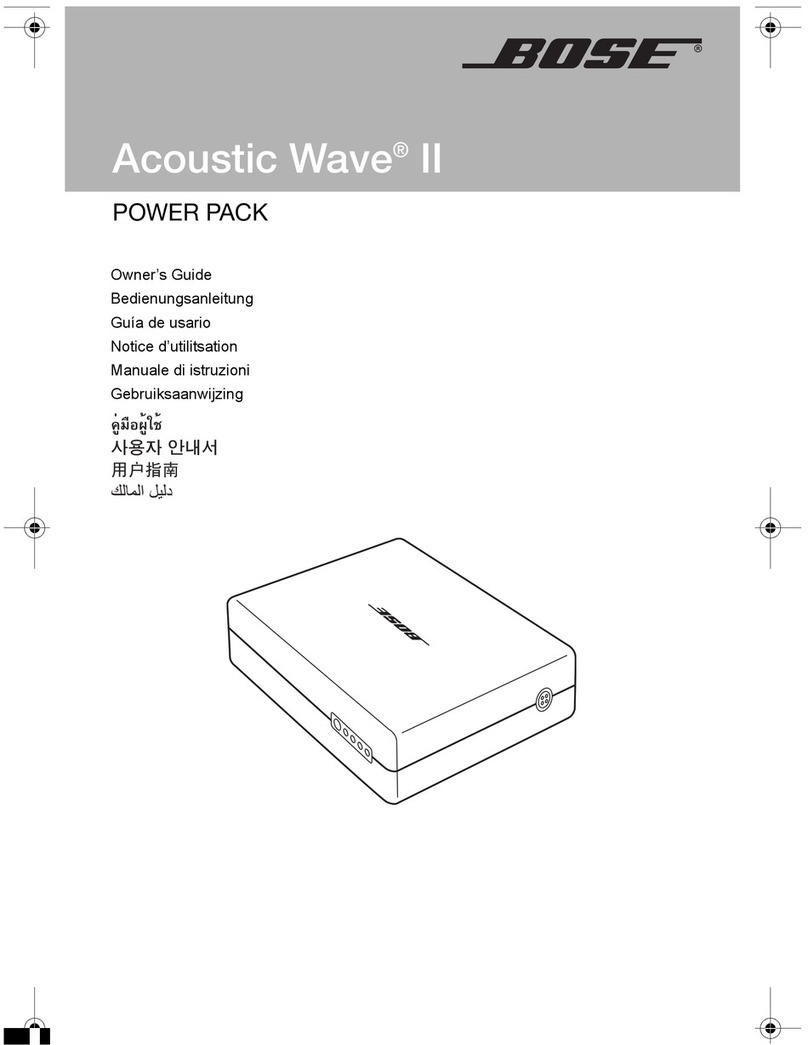 Bose Acoustic Wave music system II. owner's guide