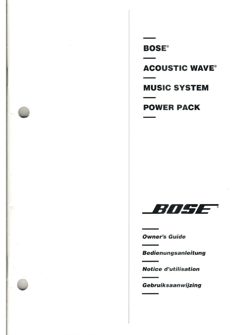 Bose Acoustic Wave Music System User manual