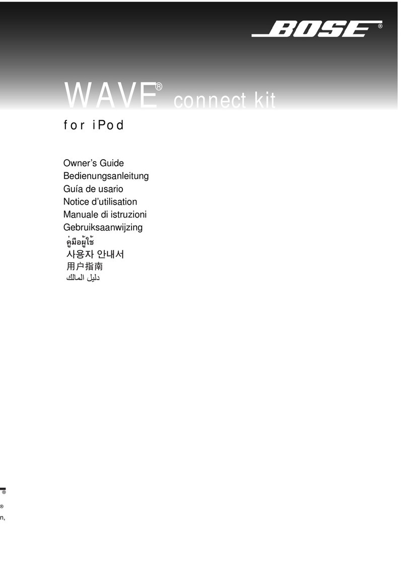 Bose WAVE connect kit User manual