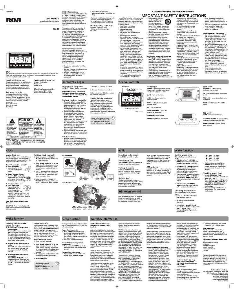 RCA RC46 user manual