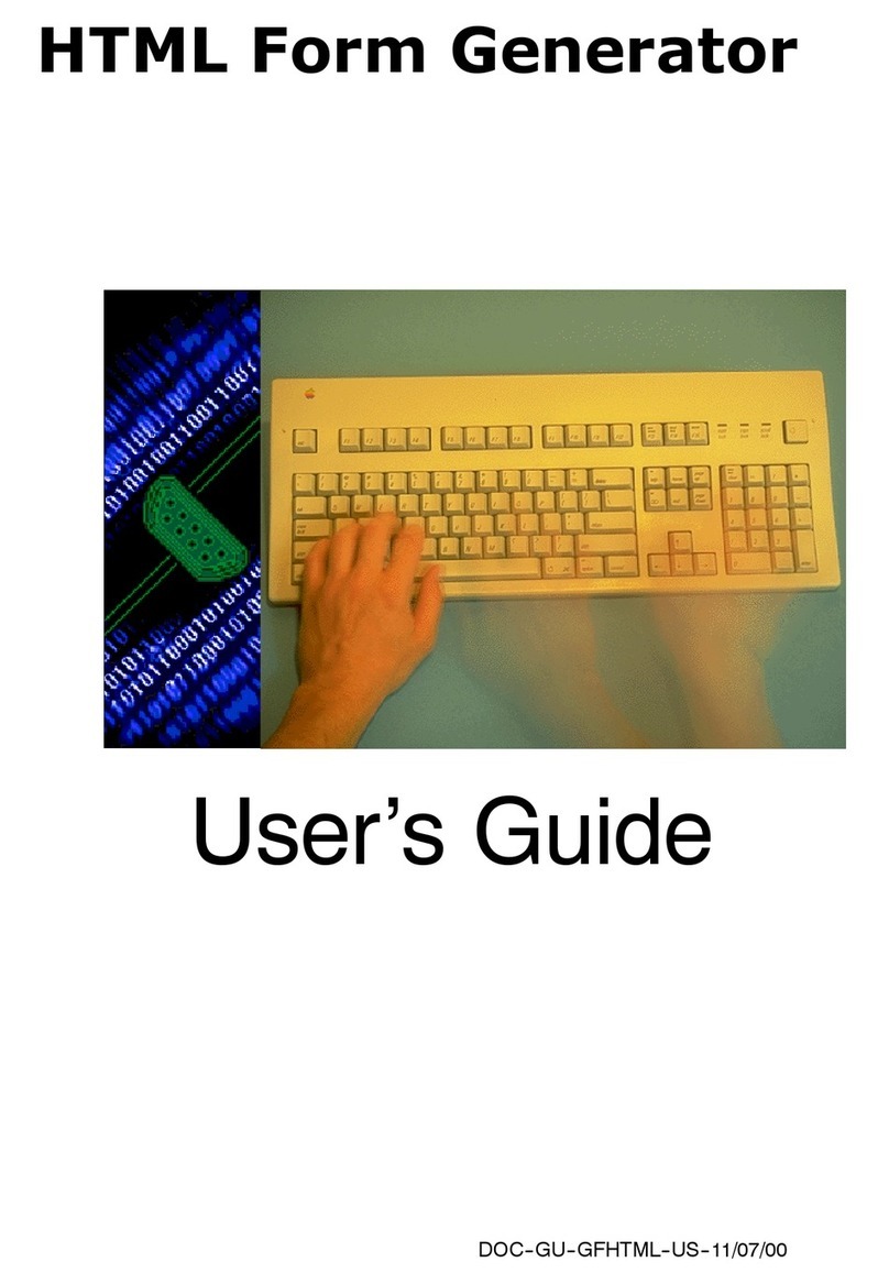 Teklynx HTML Form Generator User manual