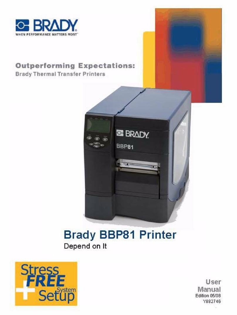 Brady BBP81 User manual