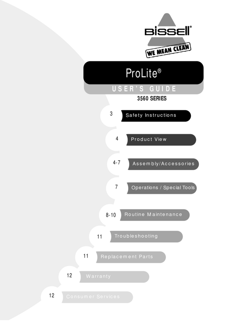 Bissell ProLite 3560 SERIES user guide