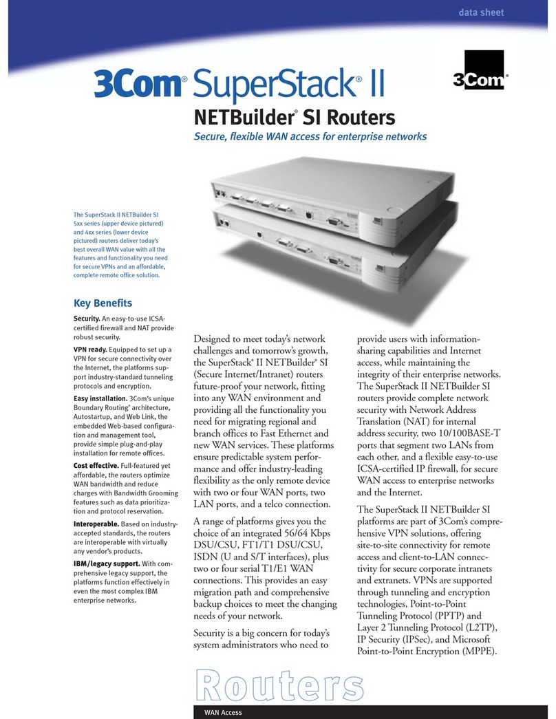 3Com 3C8567 - SuperStack II NETBuilder SI 567... User manual