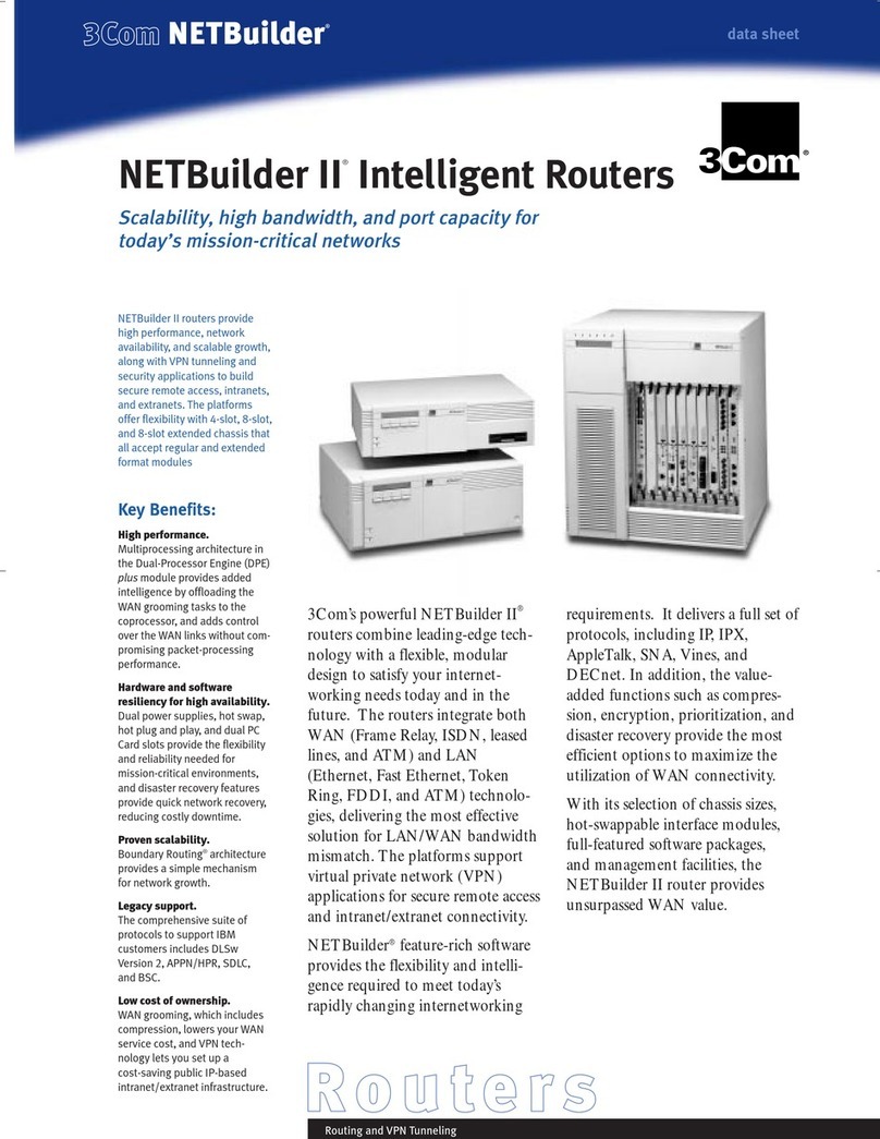 3Com 3C6002A - NETBuilder II Extended Router User manual