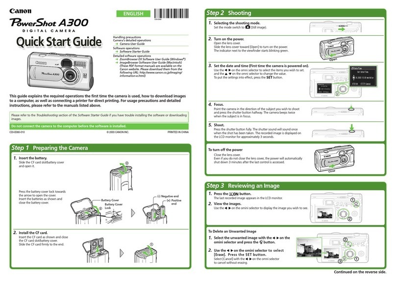 Canon A510 - PowerShot 3.2MP Digital Camera User manual