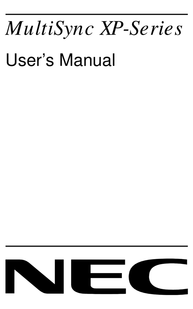 NEC XP21 - MultiSync - 21" CRT Display user manual