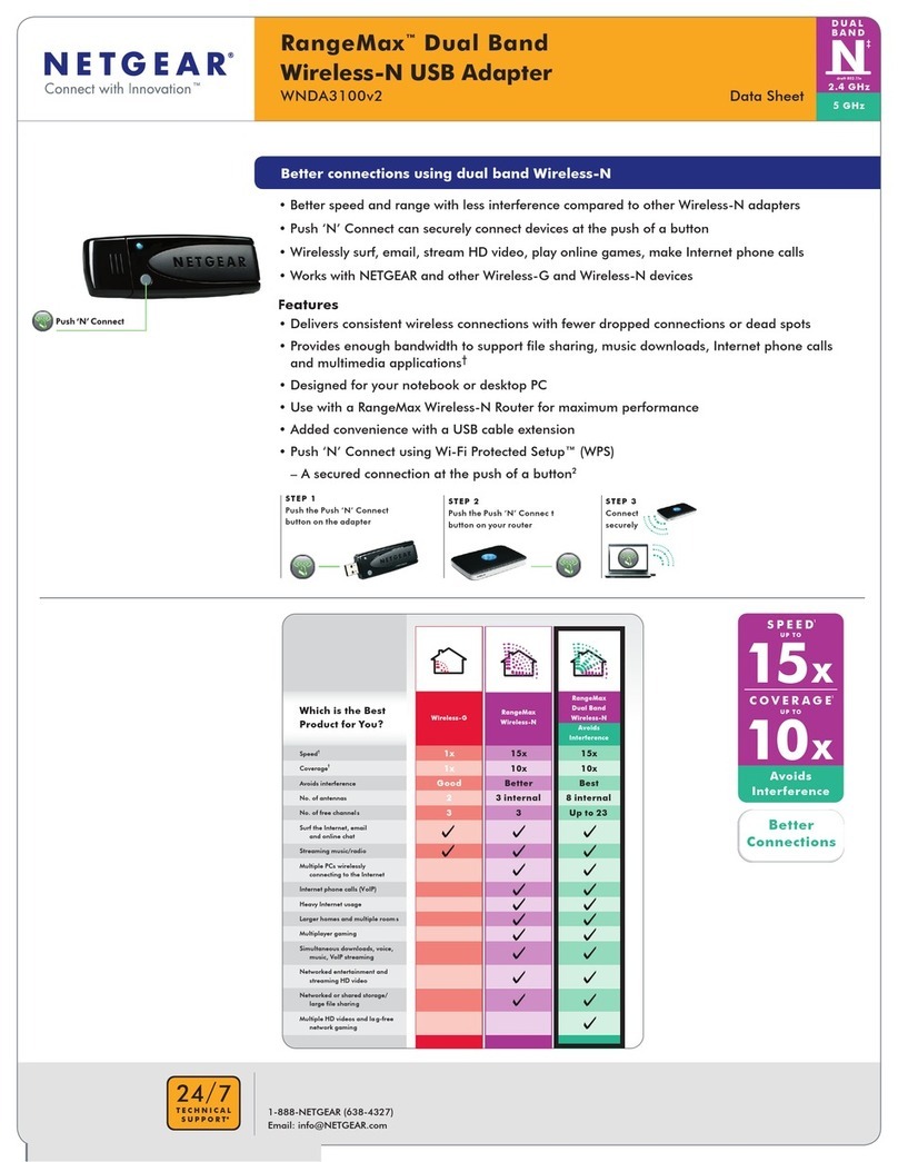 NETGEAR WNDA3100v2 - RangeMax Dual Band Wireless-N USB 2.0... Product data