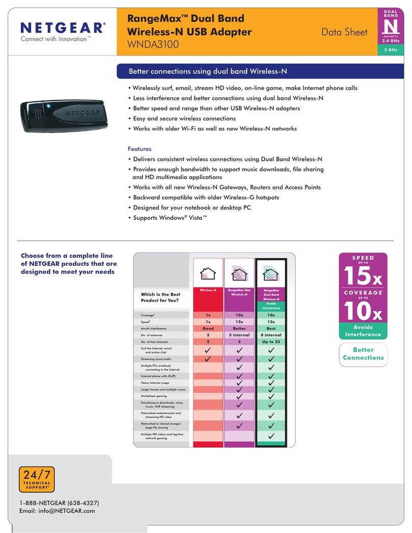 NETGEAR WNDA3100v1 - RangeMax Dual Band Wireless-N USB 2.0... Product data