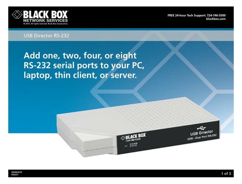 Black Box USB Director RS-232 User manual