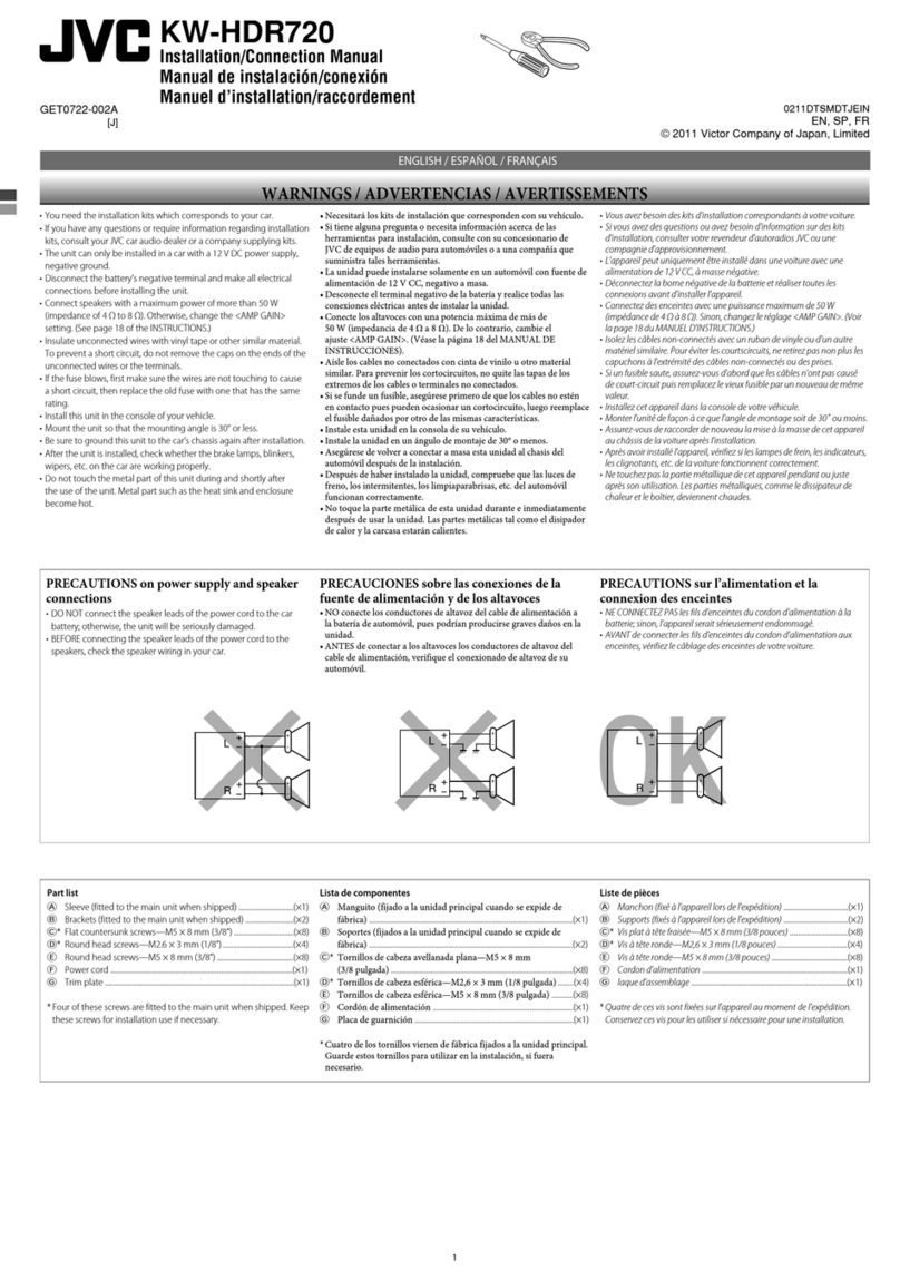 JVC KW-HDR720 Guide