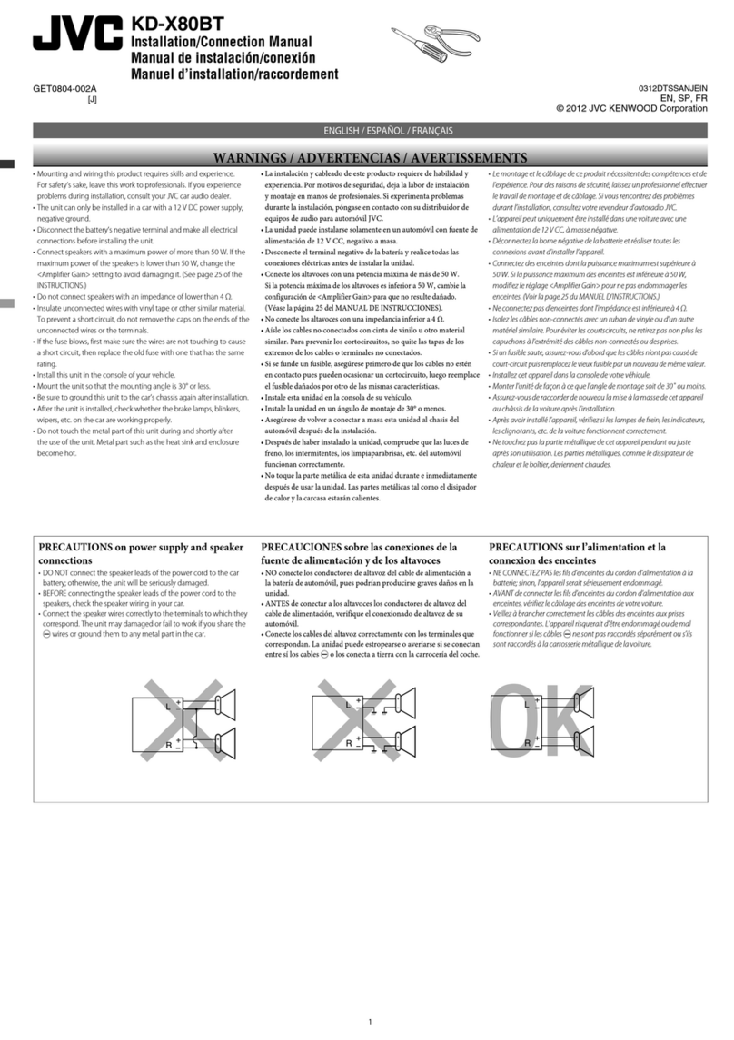 JVC KD-X80BT User manual