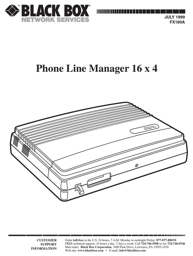 Black Box FX160A user manual Black Box FX160A user manual