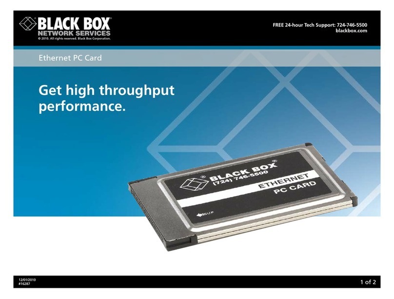 Black Box Ethernet PC Card User manual