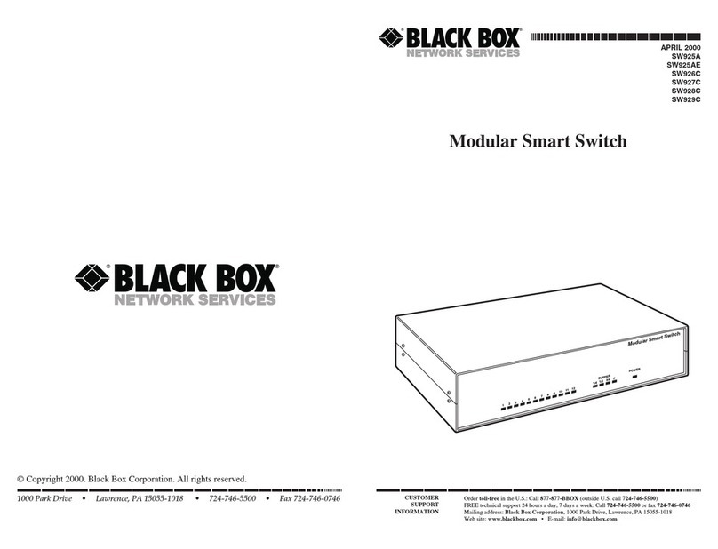 Black Box MODULAR SMART SWITCH SW925AE User manual