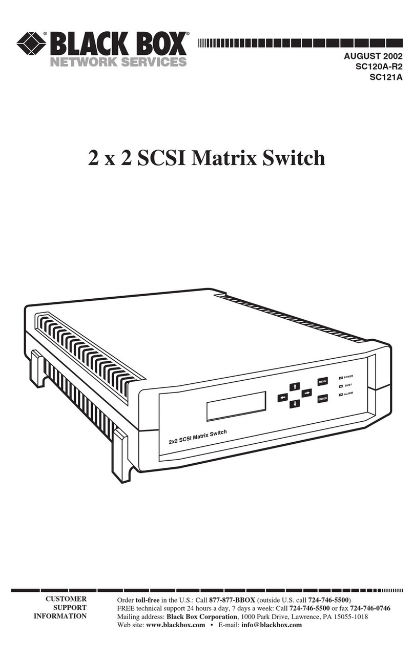 Black Box 2 x 2 SCSI Matrix Switch SC121A User manual