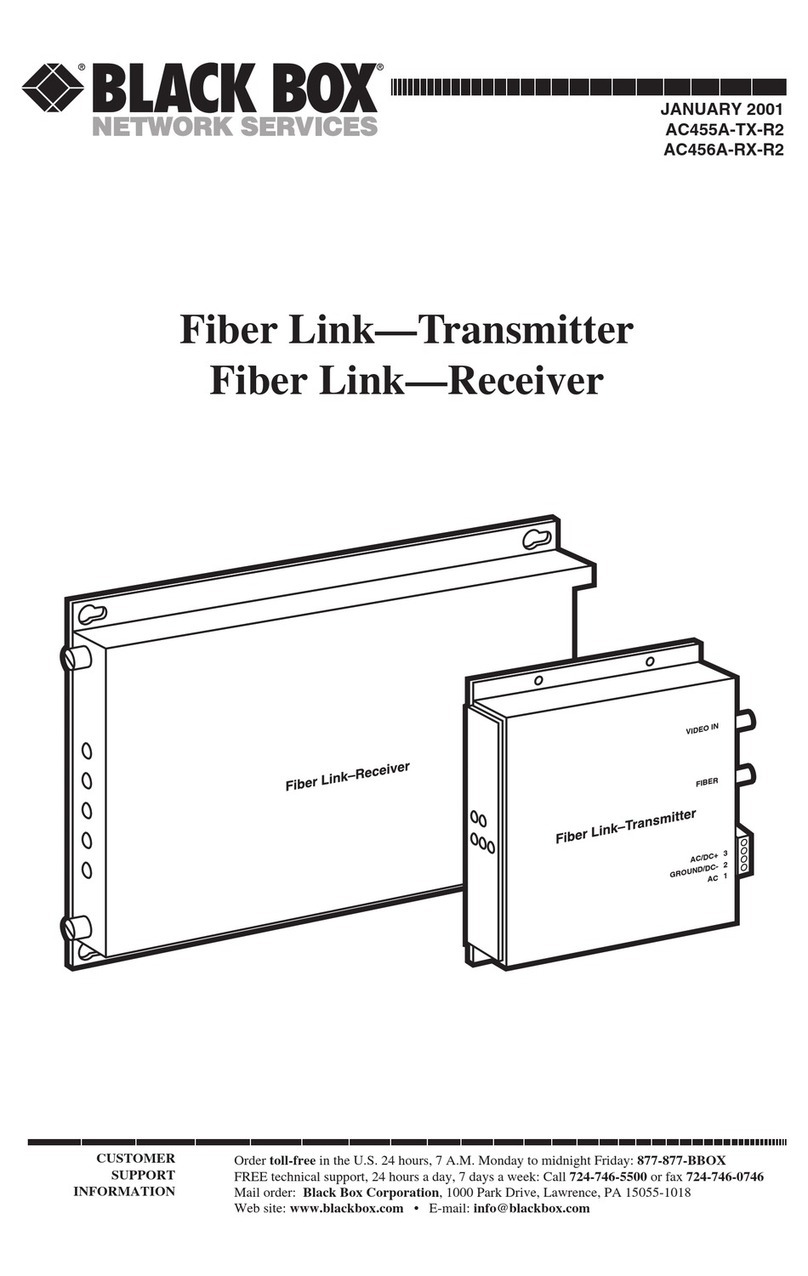 Black Box Fiber Link-Transmitter User manual