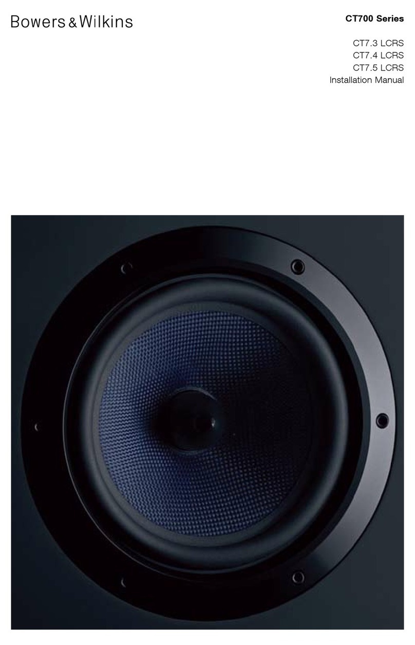 Bowers & Wilkins CT7.3 LCRS User manual