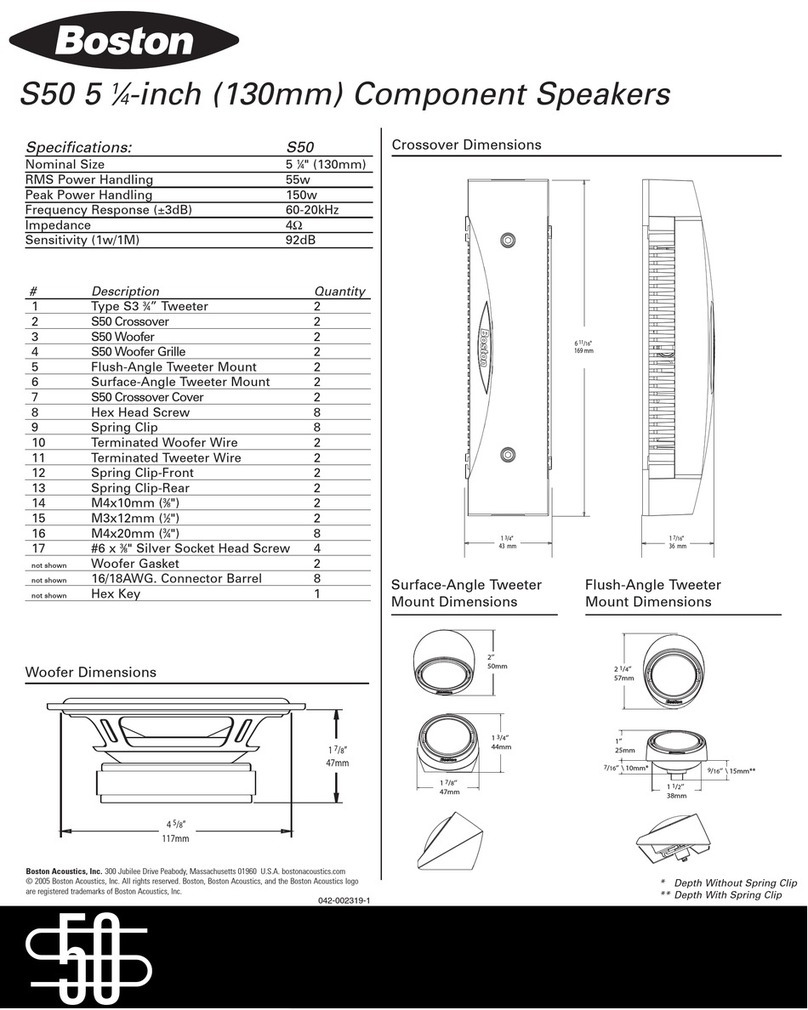 Boston Acoustics S50 specification