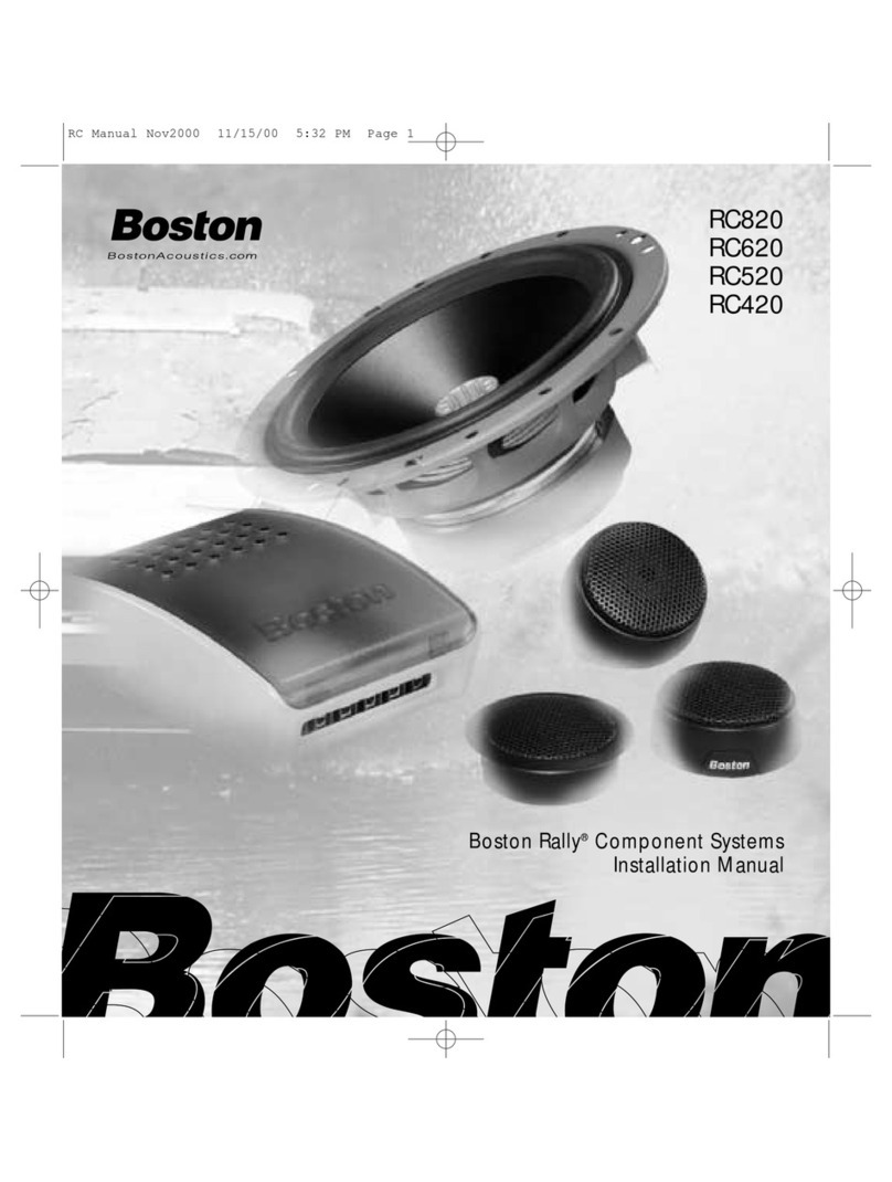 Boston Acoustics Rally RC420 installation manual Boston Acoustics Rally RC420 installation manual