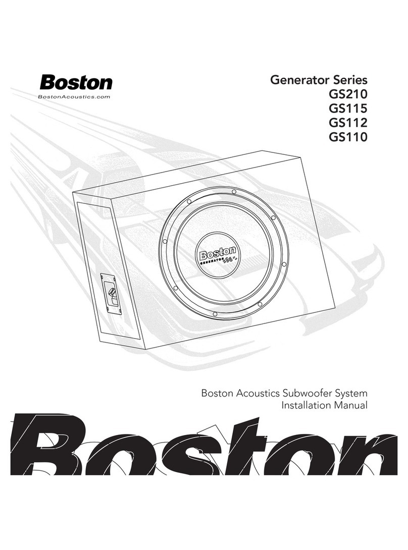 Boston Acoustics Generator GS210 installation manual