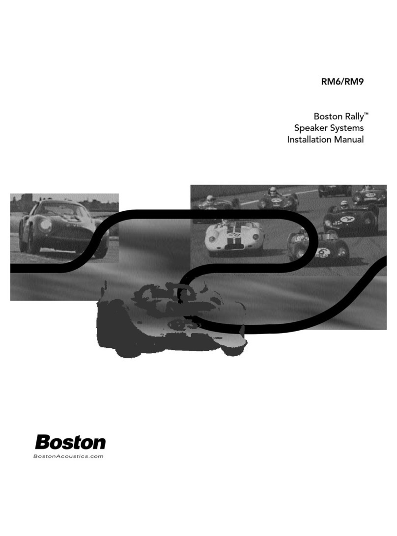 Boston Acoustics RALLY RM6 installation manual