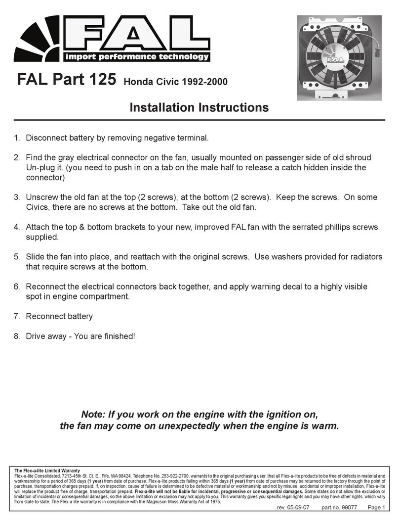 Flex-a-Lite 125 installation instructions Flex-a-Lite 125 installation instructions