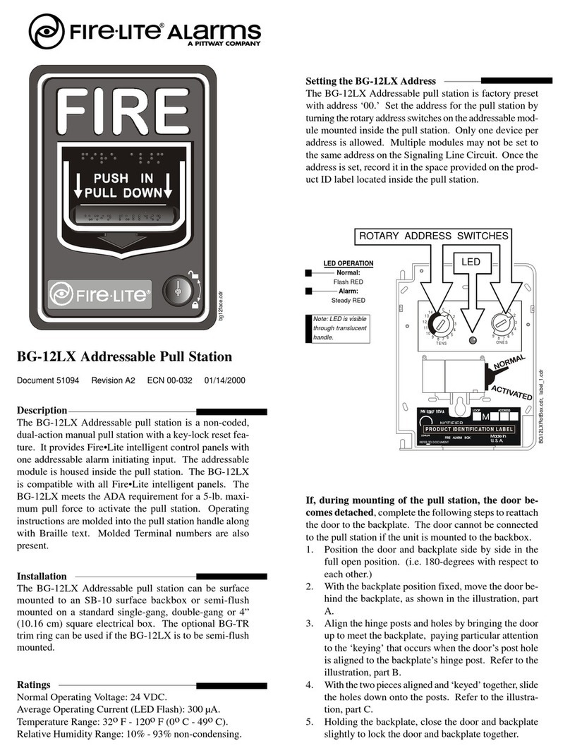 Fire-Lite BG-12LX User manual