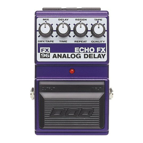 DOD Echo FX96 Analog Delay Instruction booklet